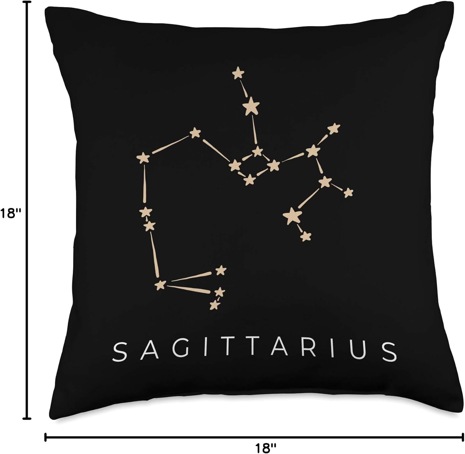 Sagittarius Minimal Zodiac Sign Astrology Sagittarius Gift Throw Pillow