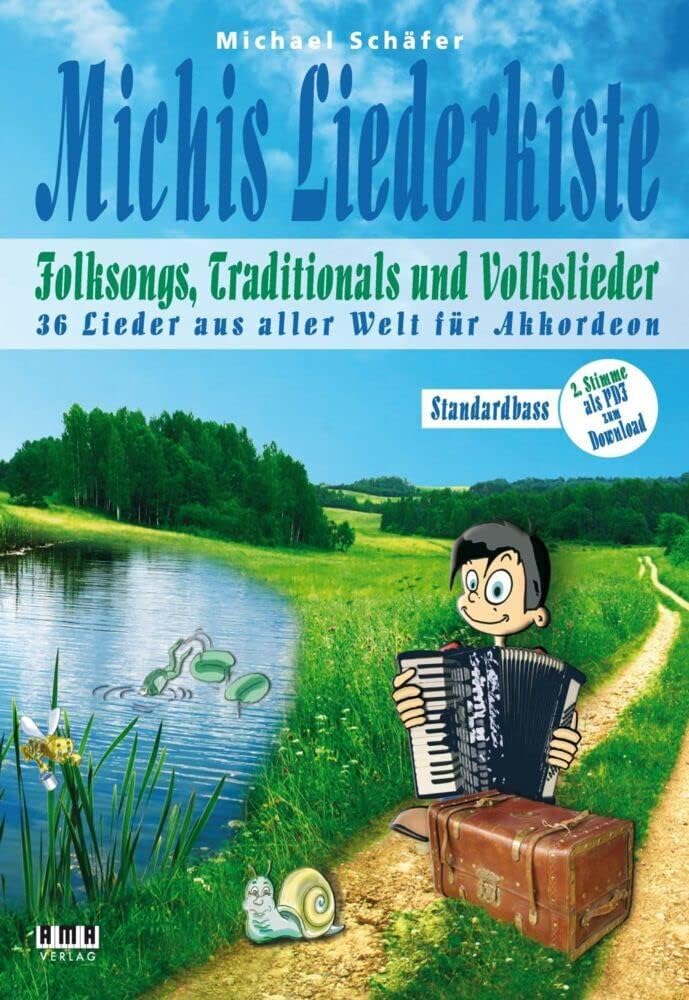 Michis Liederkiste: Folksongs, Traditionals und Volkslieder für Akkordeon (Standardbass): 36 Lieder aus aller Welt