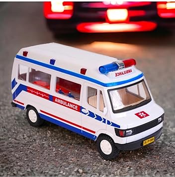 Viaan World Super Quality Ambulance with Door Openable Tailgate || Detachable Stretcher Oxygen Cylinder || Fast Moving Toy for Kids