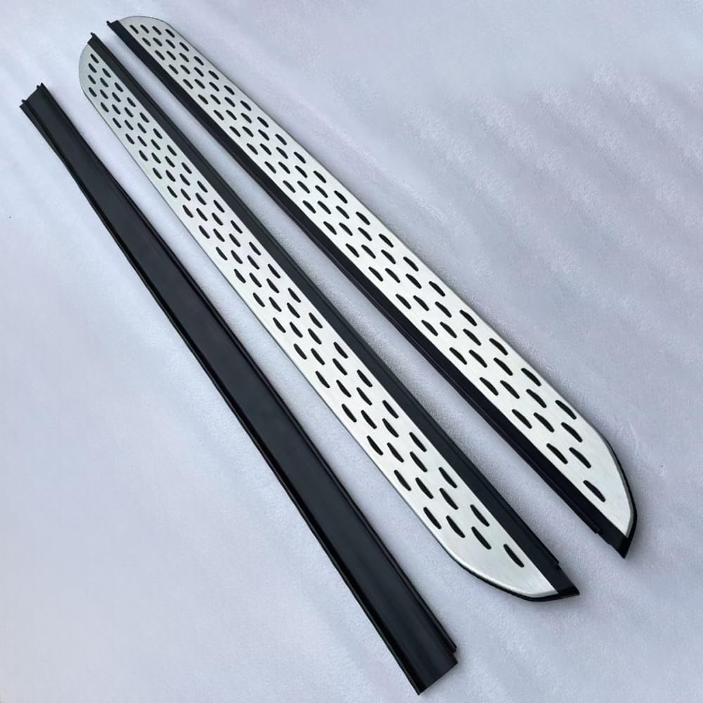 2 estribos laterales Starfield Edition compatibles con GWM HAVAL H6 2022-2026, barras Nerf antideslizantes plateadas de aleación de aluminio resistente con soportes de montaje
