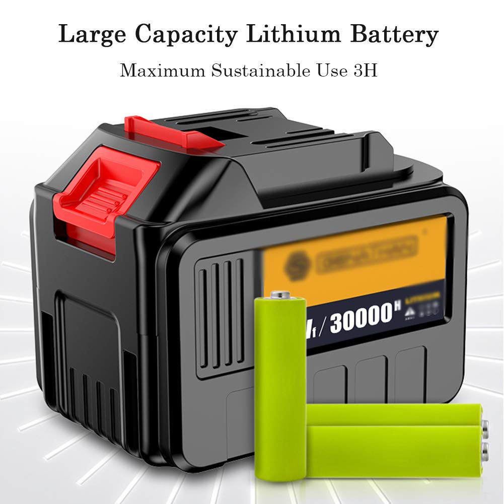 21V/3AH Soffiatore A Batteria,2 in 1 Spazzatrice e Aspirapolvere Elettrico con velocità Variabile e Ioni di Litio,per Soffiare Foglie Rimuovere Polvere(Arancione)