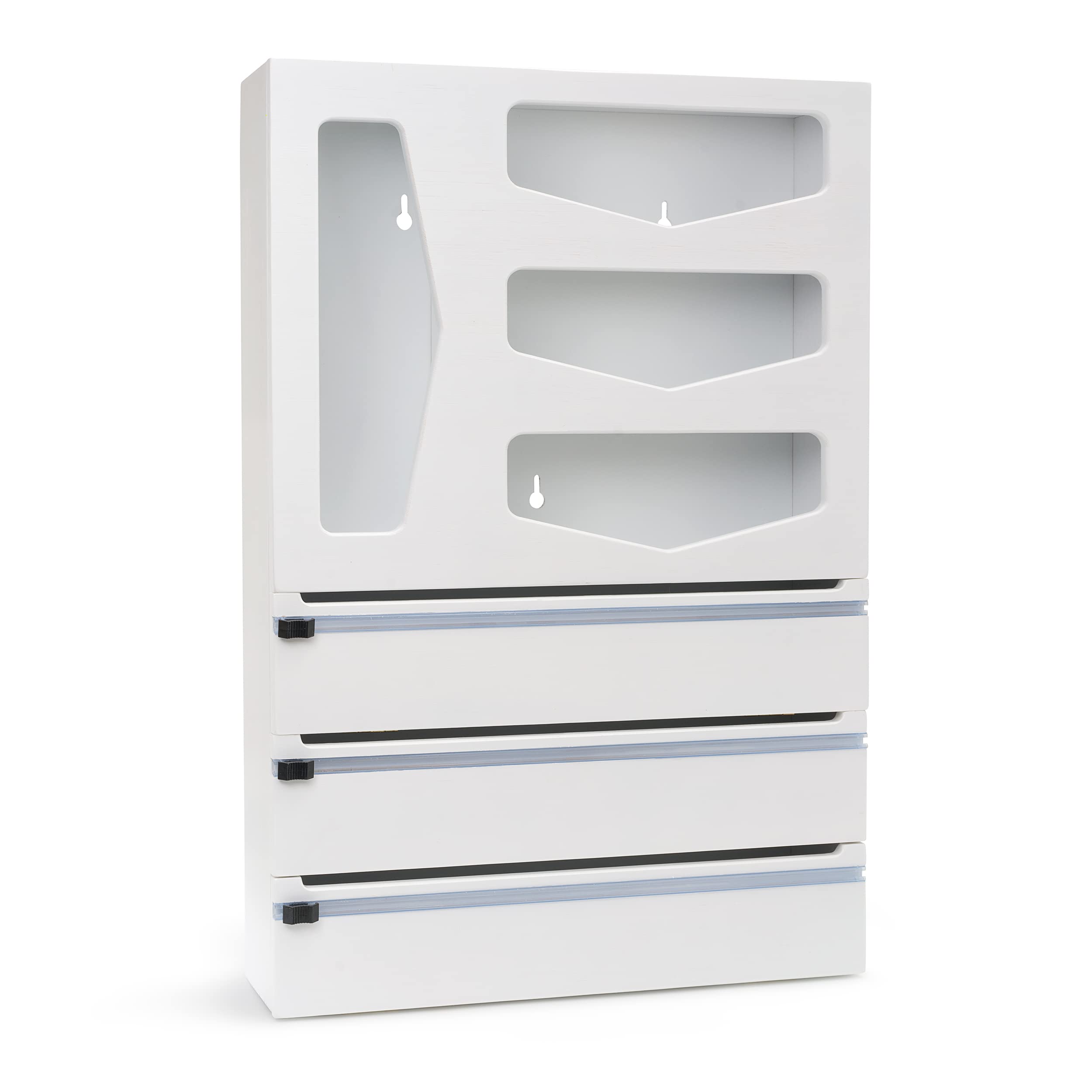Photo 1 of **SEE NOTES** Carient 7 in 1 Storage Bag Organizer with Wrap Dispenser (White)