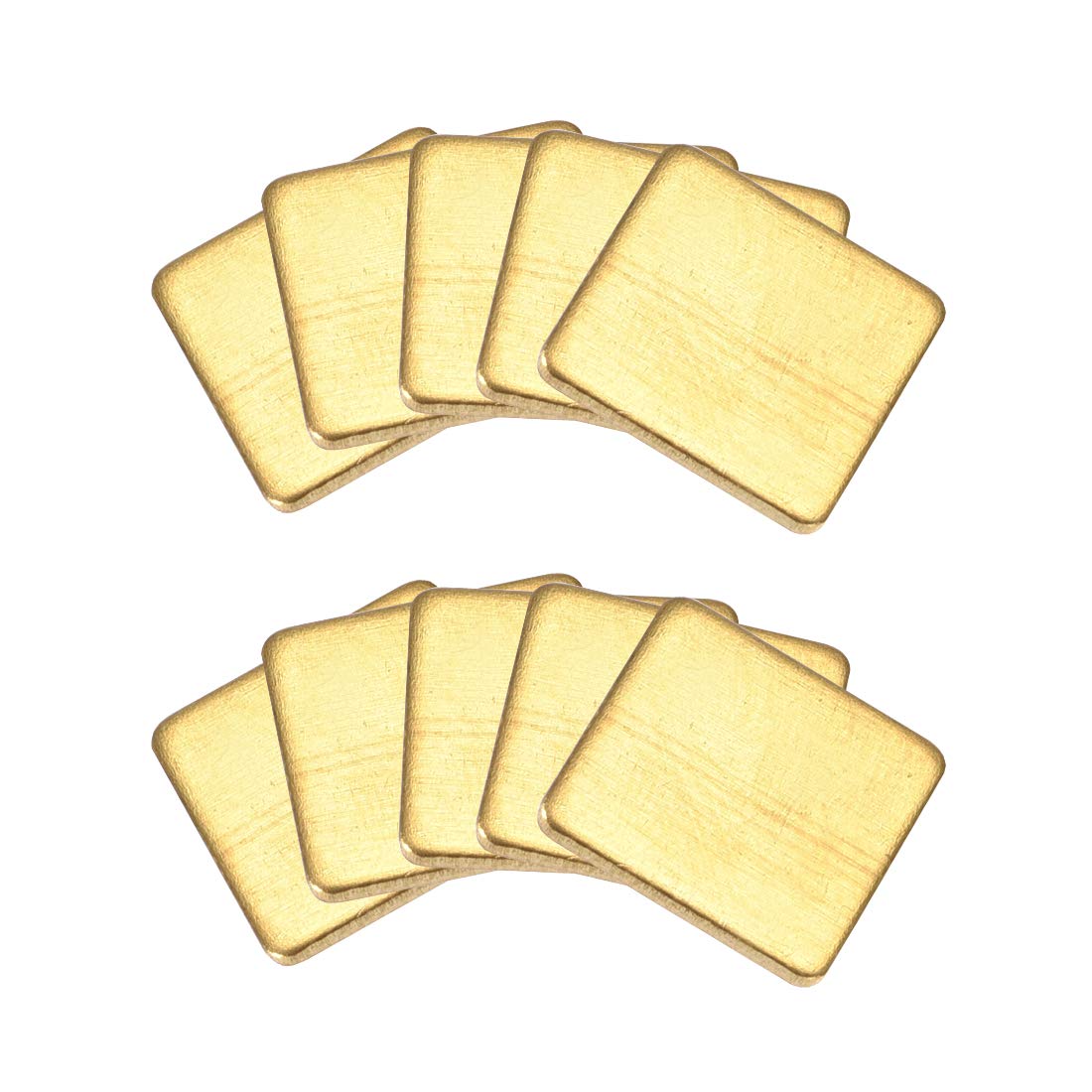 uxcell Flat IC Chipset Thermal Brass Heatsink for RPI CPU GPU RAM 12 x 12 x 1 mm 10pcs