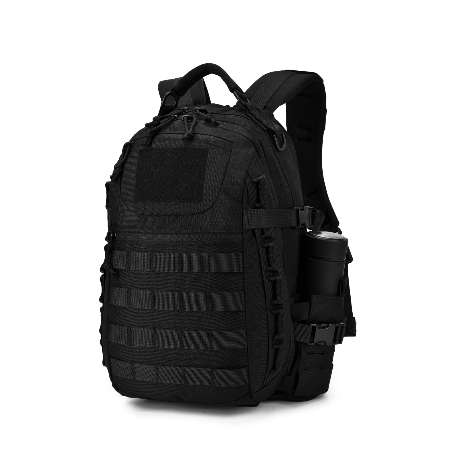 JOMAILIEEL Tactical Backpack for Men 27L Assault Pack Molle Pack with Multiple Compartments Outdoor Gear Backpack for Motorcycle,Hiking and Camping Waterproof Daypack (Black)