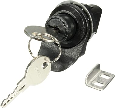 Plastic Lock with Key for Motorcycle/Boat/Glove Box/Box/Lock (Black)