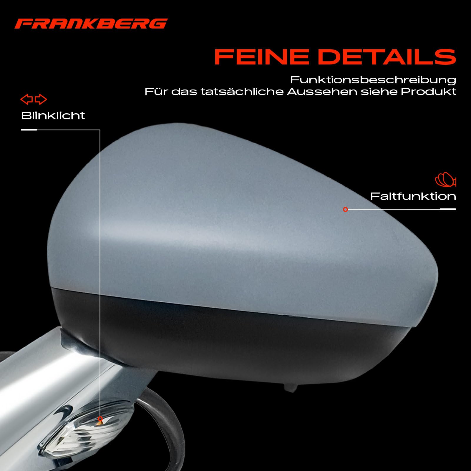 Frankberg Specchietto retrovisore esterno elettrico sinistro a 9 Poli