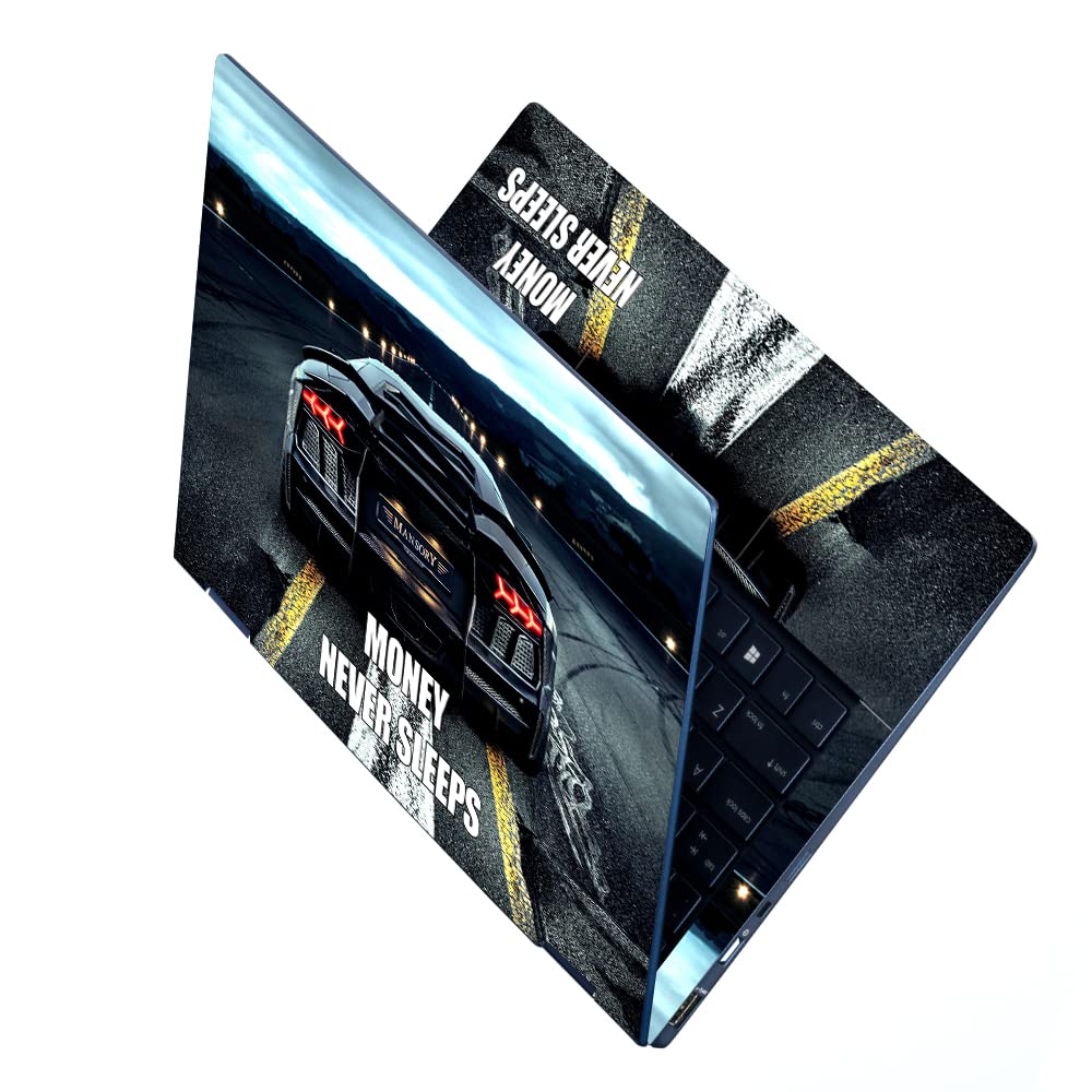 Finearts Full Body Laptop Skin Upto 15.6 inch Sticker Compatible for Dell/HP/Lenovo/Acer/Sony All Laptop Size Upto 14 to 15.6 Inch - Money Never Sleeps Mansory Car Design (B0C61PQBNB) Amazon Price History, Amazon Price Tracker