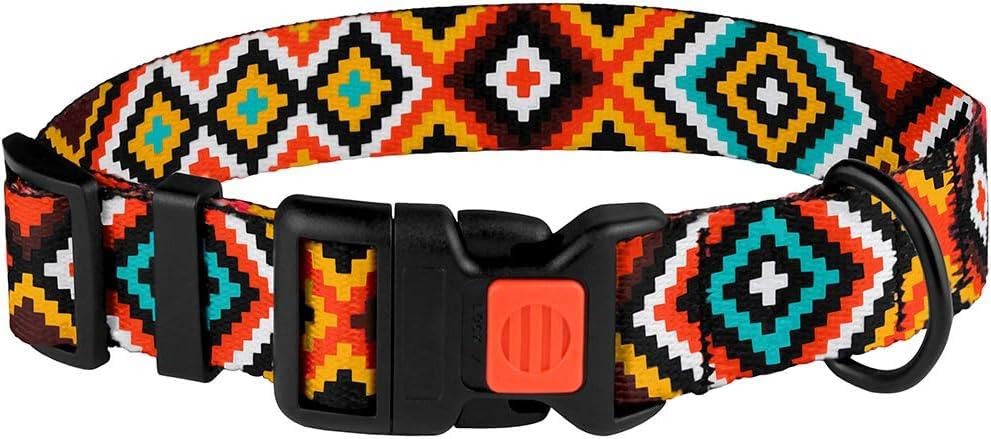 CollarDirect Aztec Hundehalsband Verstellbare Nylon Tribal Muster Geometrische Haustier-Halsbänder für Hunde Klein Mittel Groß Welpe Zubehör