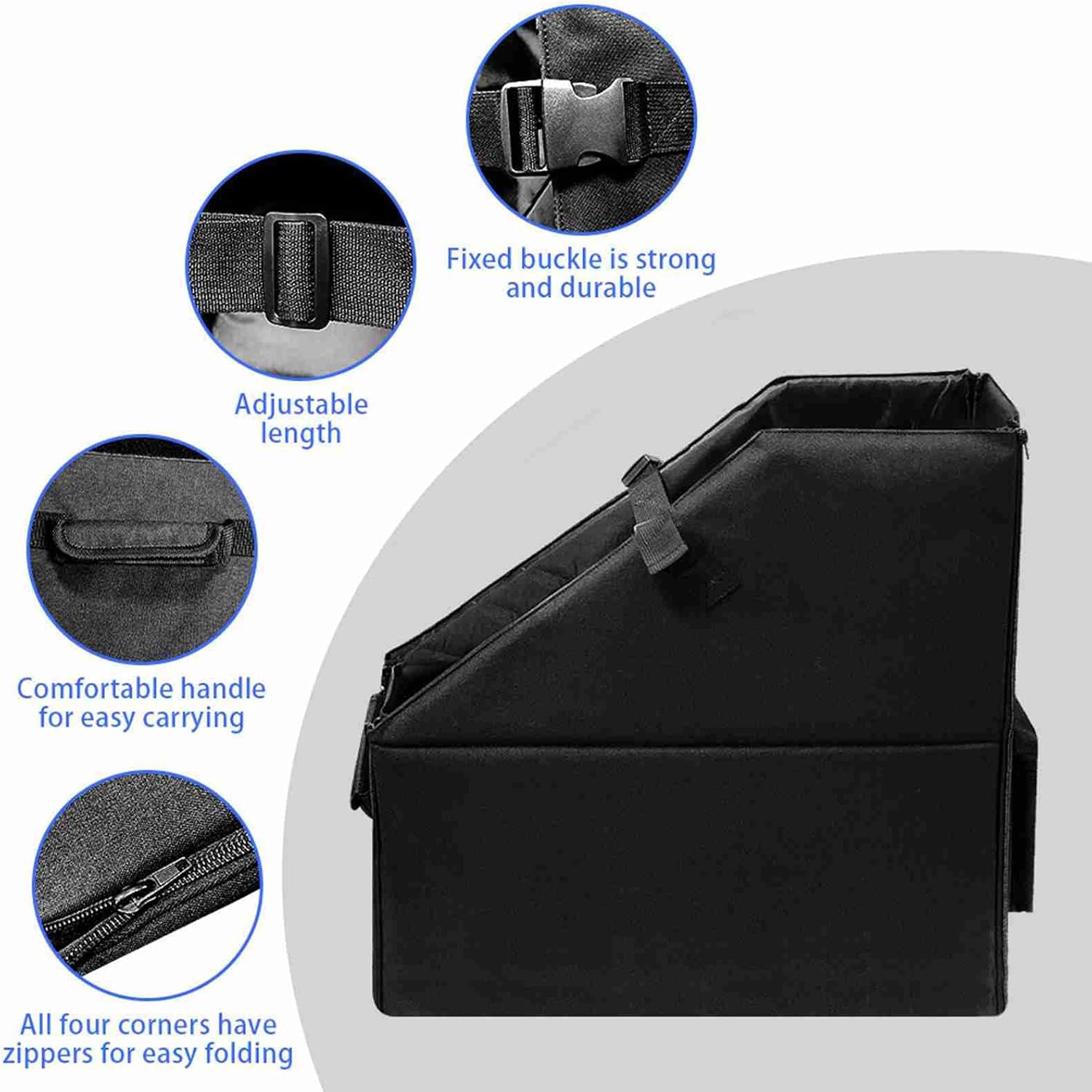 Brrnoo Folding Bike Storage Box for Car Trunk, Bike Transport Container for Travel Outdoors, Easy and Secure Fixing, Foldable Design