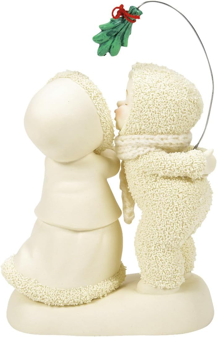 Department 56 Snowbabies Christmas Jubilee Mistletoe Kisses Figurine, 4.96 Inch, Multicolor