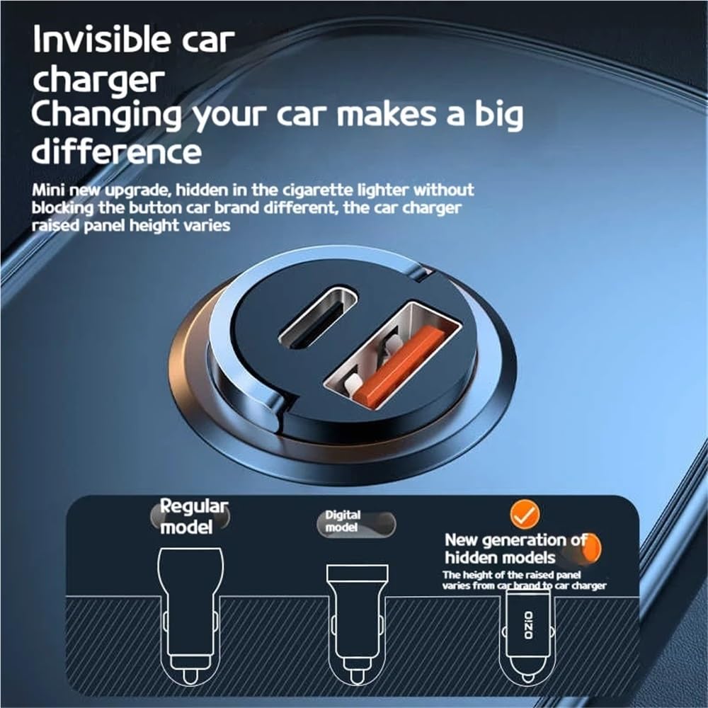ładowarka samochodowa, Ładowarka Mini PD USB typu C o mocy 200 W, pasująca do telefonów komórkowych Xiaomi, Samsung i Huawei(200W)