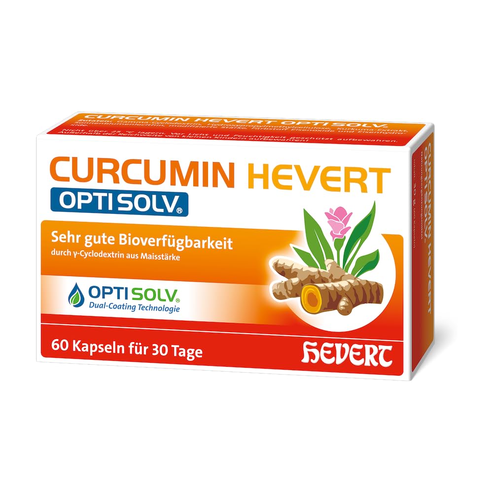 Curcumin Hevert OptiSolv mit innovativer OptiSolv Dual-Coating Technologie für volle Pflanzenpower, 60 St. Tabletten
