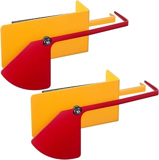 2 Pcs Truck Forklift Fork Level Indicator Level Fork Oil Lift Attachment Steel Truck 9-1/4'' x 2-5/8'' x 5-1/16'' Red Yellow
