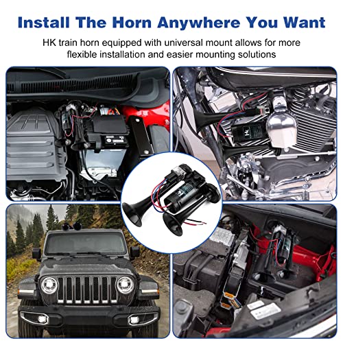 HK Dual Trumpet Air Horn Kit