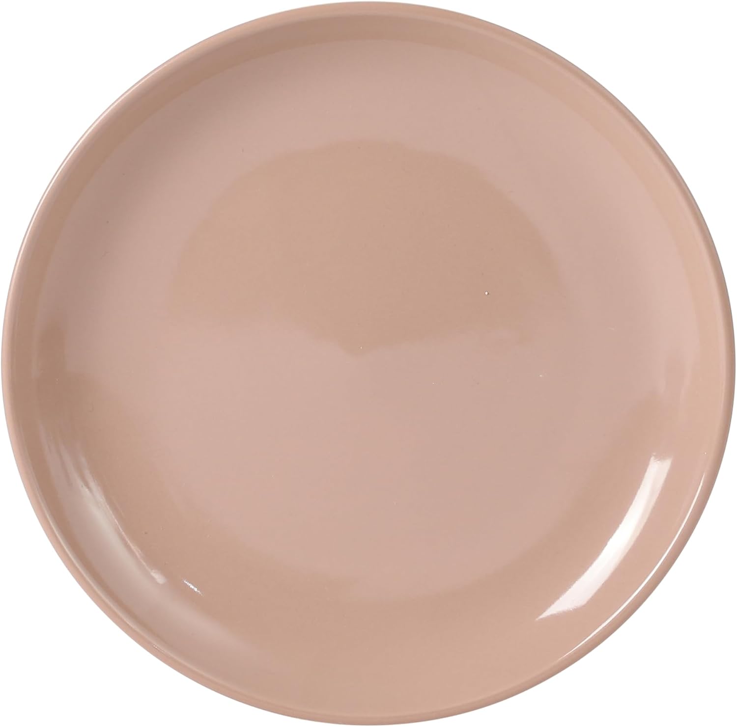 Gibson Home Rockaway 12 Piece Plates and Bowls Matte Outside/Shiny Inside Glaze Service for 4 Dinnerware Set - Pink - Dishwasher and Microwave Safe