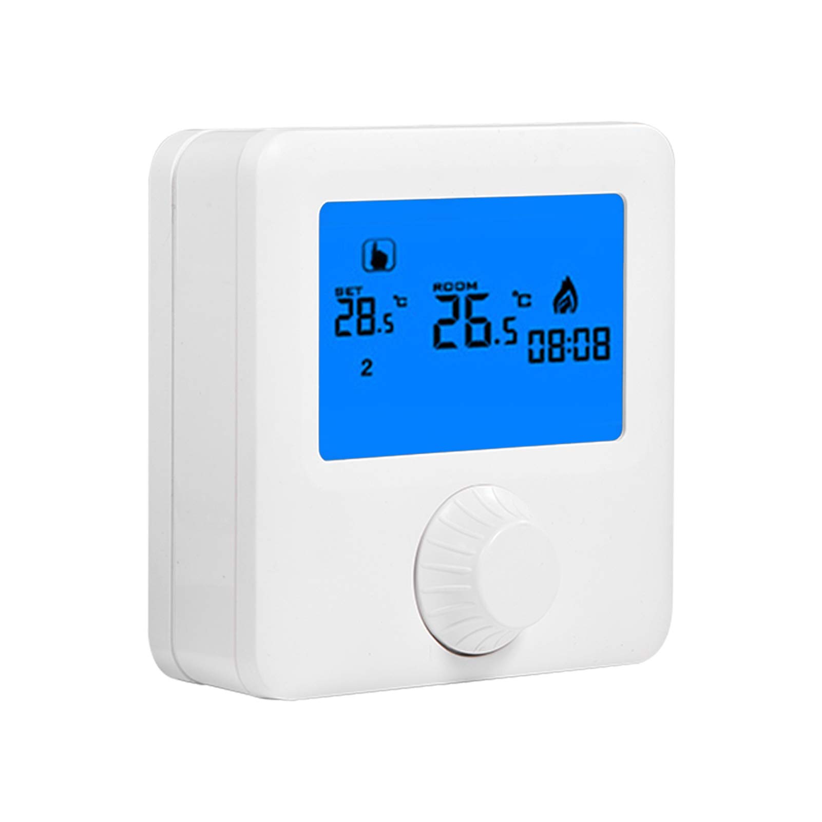 Controlador de temperatura 0~40 ° C Controlador de temperatura digital Termostato programable Botones táctiles Inalámbrico con retroiluminación azul Termostato LCD para el hogar