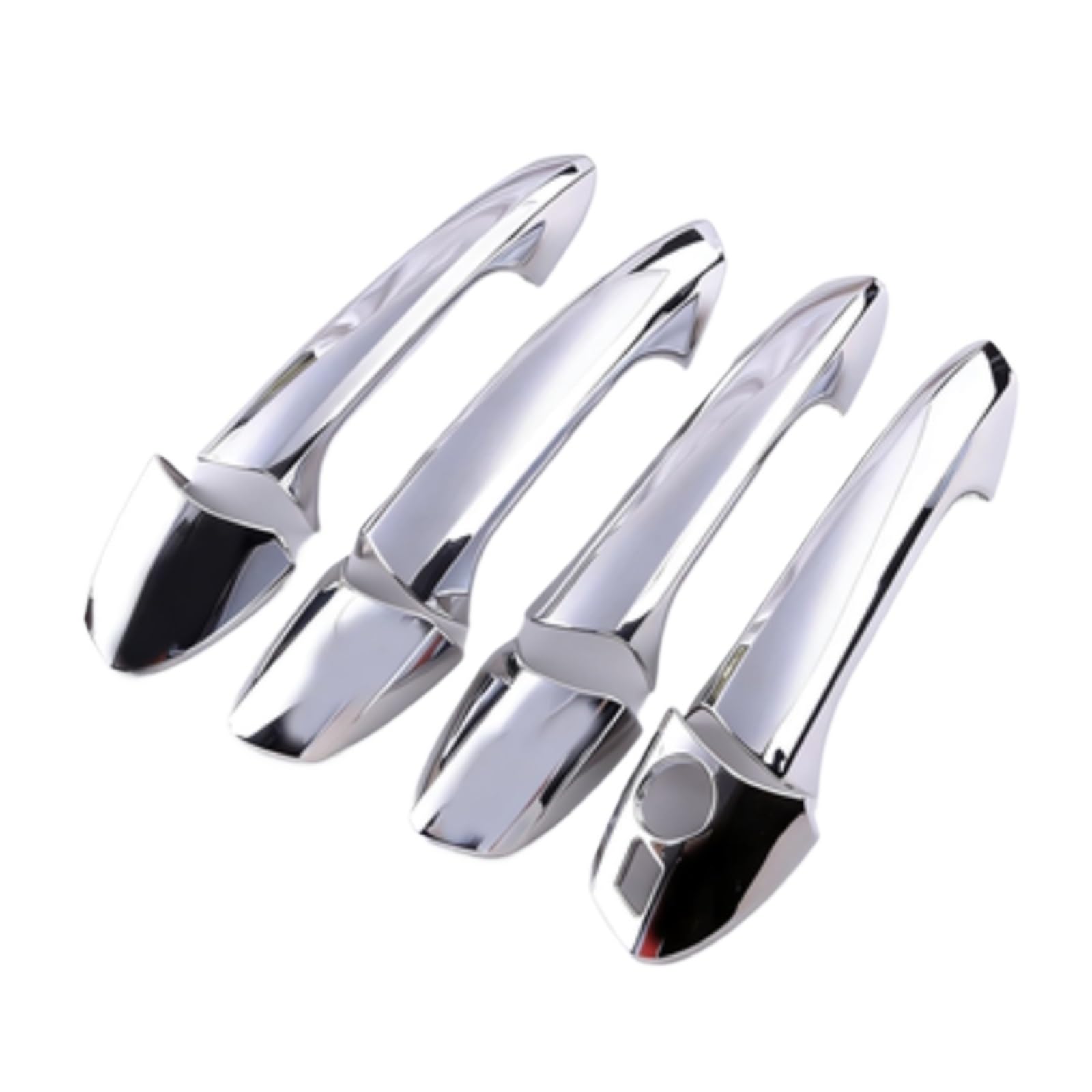 DSPOLIMV Outer Door Handle Cap Compatible with Benz B C E GLK ML for CLA W246 W204 W212 X204 W166 W117 LHD Chrome Silver Exterior Door Handle Cover Trim Cap