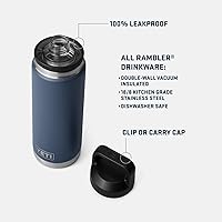 Vista 2 de YETI Rambler 26 oz Bottle, Leakproof, Vacuum Insulated, Stainless Steel with Chug Cap, Black Forest Green