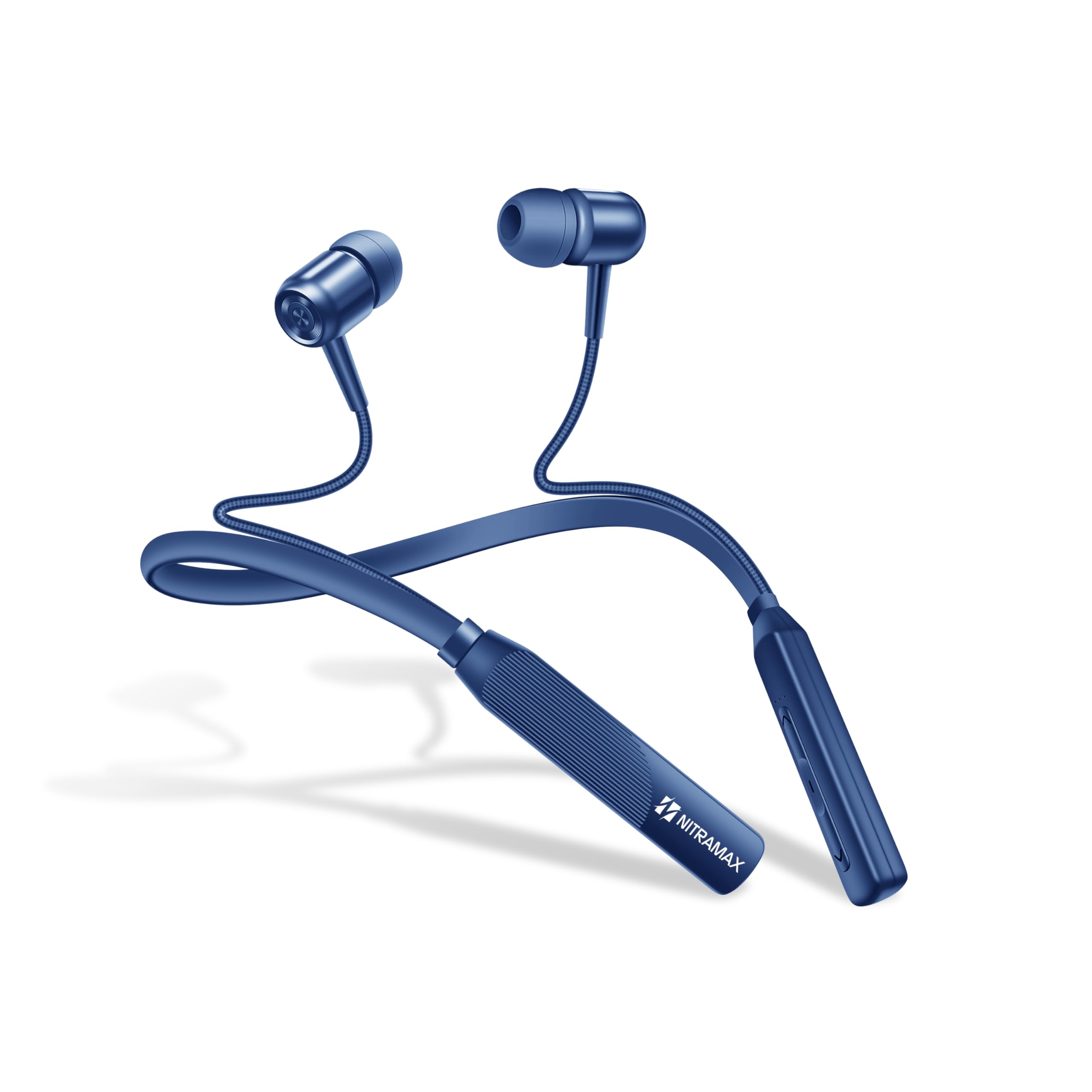 Bluetooth Neckband Earphones, Blue, 20 Hour Playtime, Superior Bass, Bluetooth 5.4, Noise Reduction-image-16