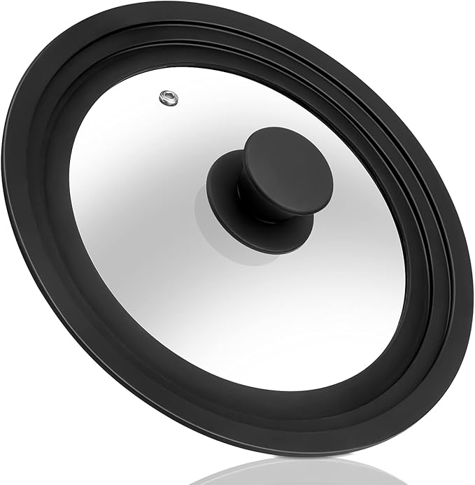 Universal Lid for Pots, Pans and Skillets Tempered Glass Lid with