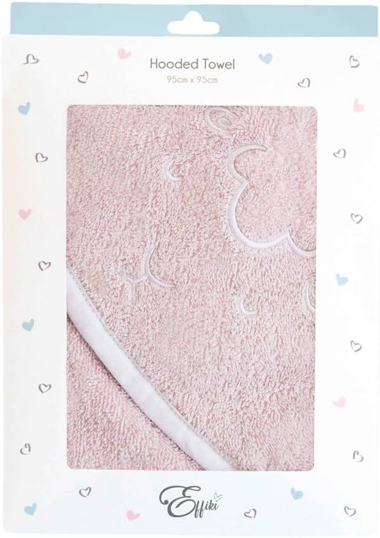 Effiki 5901832946434 Embroidered Hooded Towel, Sheep Pink, 95 x 95 cm, Blue