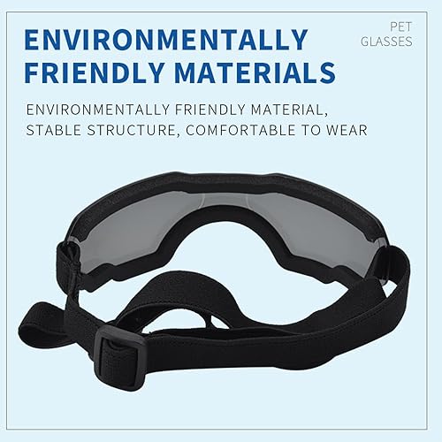 Miniatura 4 de Lentes de sol medianos para perros, con correa ajustable, protección UV, a prueba de victorias, para perros y cachorros, adecuados para perros
