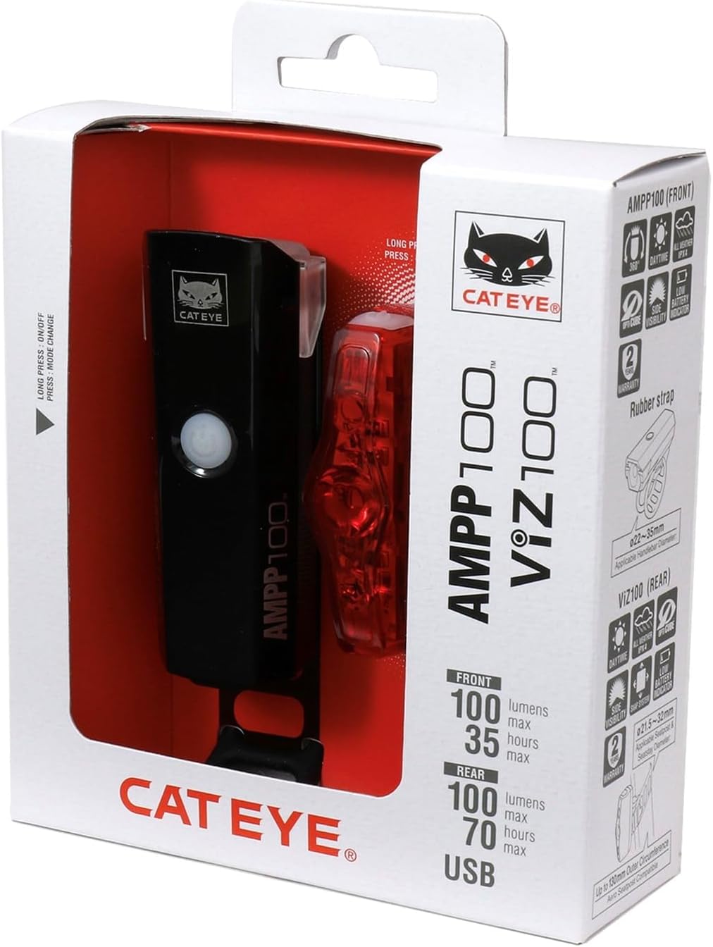 Cateye AMPP 100 Light Set