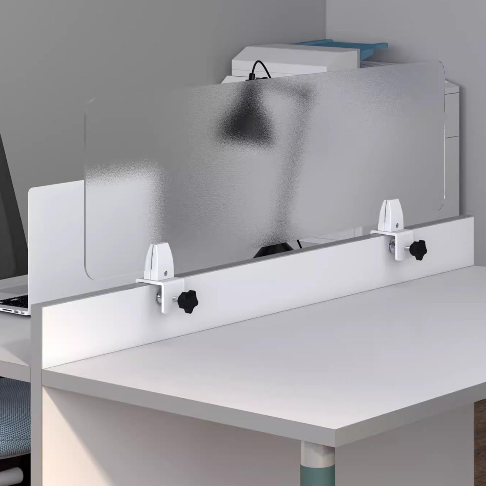 GJZQDKX Frosted Acrylic Desk Partition for Student Desks Privacy Shield for Office Reception & Cashier Protective Standing Screen Desk Mounted or Freestanding Frosted Size: (Please specify size)