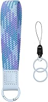 Vista 18 de Fishent Llavero elástico, bonito llavero de pulsera, cordón de muñeca tejido para llaves, llaveros para mujeres y hombres, llaves de automóvil