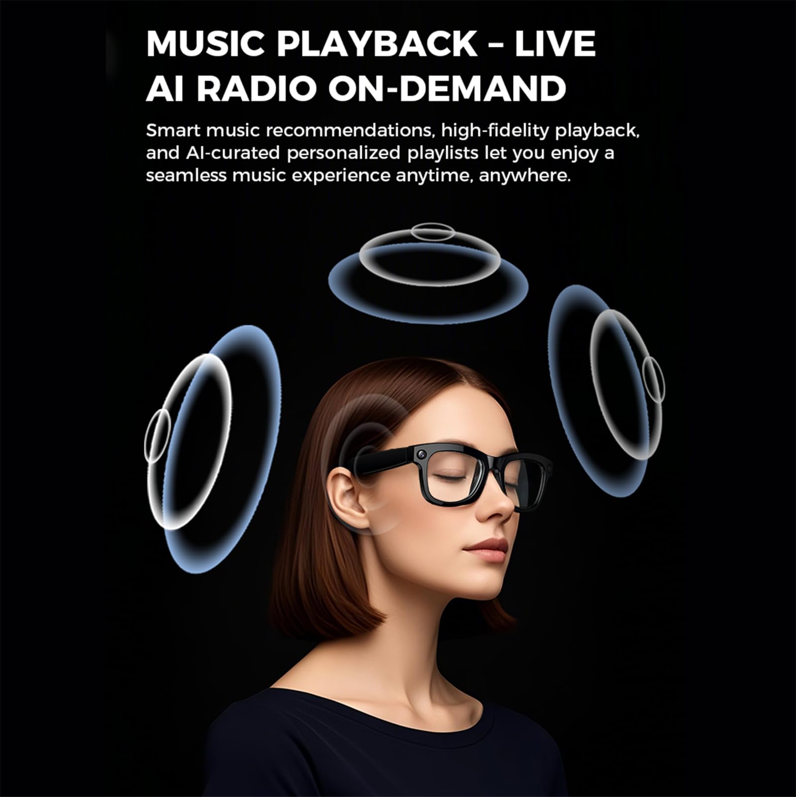 Lunettes Intelligentes AI SIKE G1 - Caméra, Bluetooth, Traduction, Vidéo
