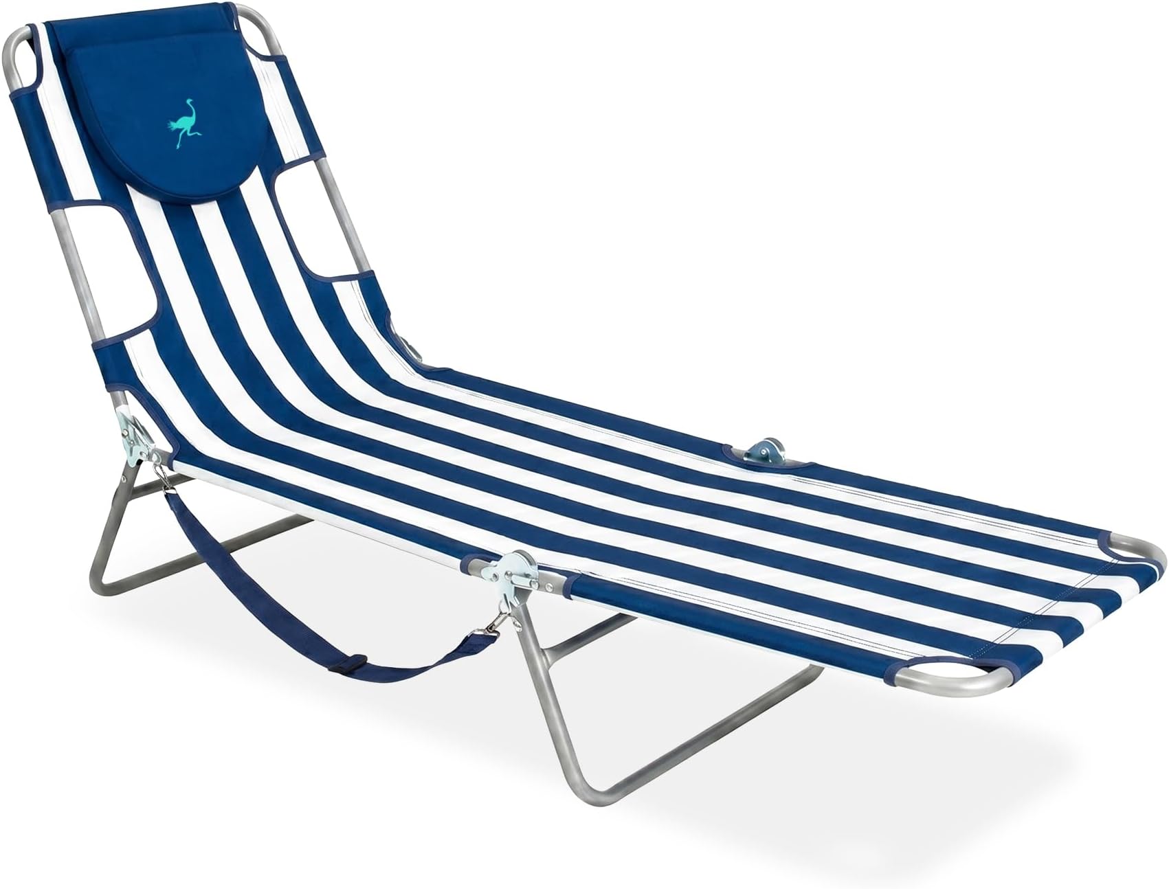 Ostrich Chaise Lounge Beach Chair for Adults with Face Hole - Versatile, Folding Lounger for Outside Pool, Sunbathing and Reading on Stomach - Deluxe, Foldable Laying Out Chair for Tanning