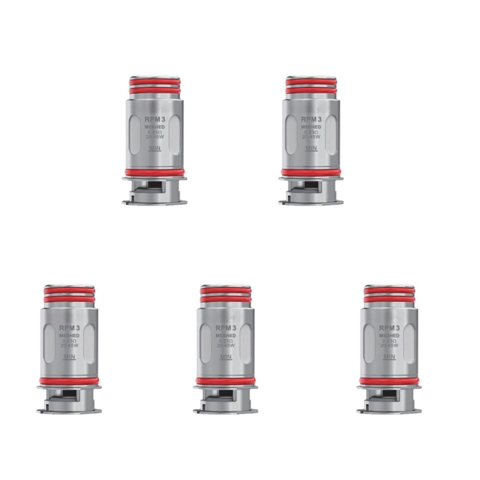 SMOK RPM 3 Meshed Replacement Coils  0.23 Ohm, 5-Pack, Enhanced Flavor &  Vapor, Works With RPM5, RPM85, RPM100