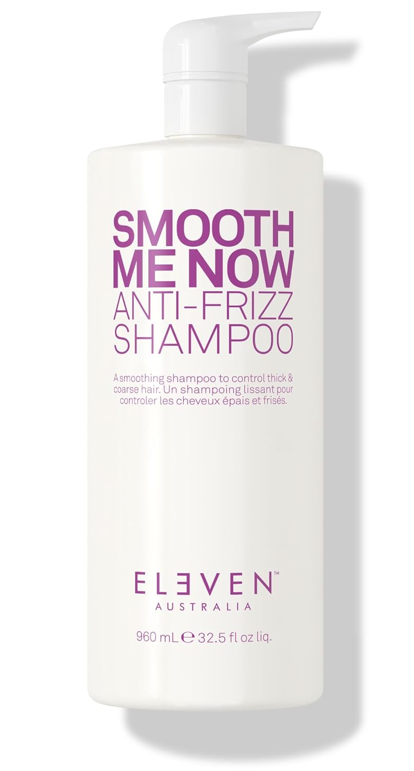 ELEVEN AUSTRALIA Smooth Me Now Anti-Frizz Shampoo for Frizz Control, Smoothing Shampoo for Damaged and Frizzy Hair, Moisturizes & Protects, Enhances Smoothness, Sulfate-Free