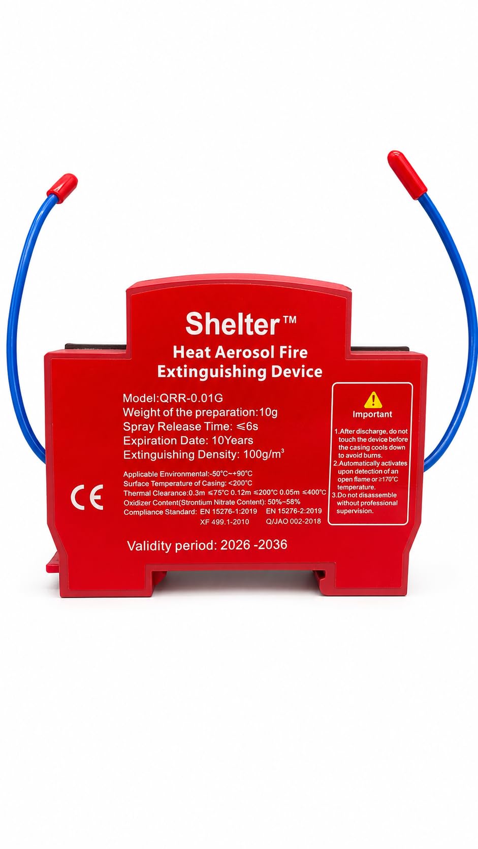 Shelter Heat Aerosol Fire Extinguishing Device 10g Automatic Fire | Automatic Fire Suppression, 10g Aerosol Extinguishing Agent , 10 Year Service Life, Compact & Easy Installation-image-11