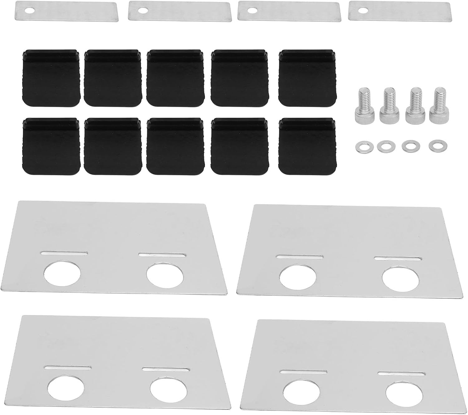 Oil Pan Baffle Plate Kit, Easy Installation Stainless Steel and Rubber Car Oil Pan Baffle Plate, Universal Rubber Flap Reduce Friction Wear for Cars