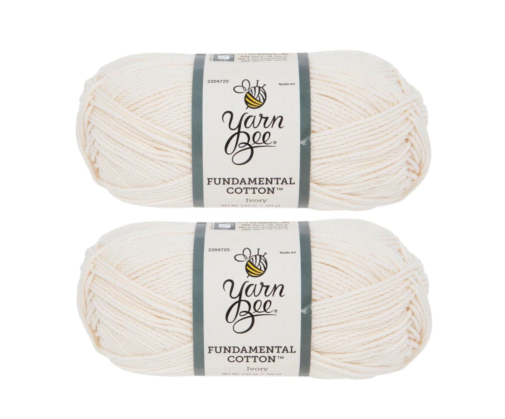 Amazon.com: Hobby Lobby Yarn Bee Fundamental Cotton Yarn, 18 Ivory