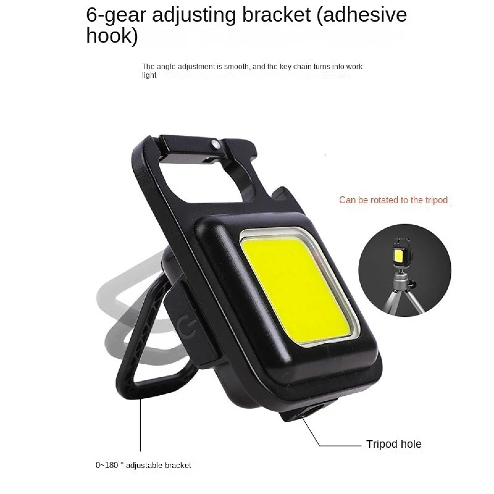 Torcia Portachiavi A LED Con Power Bank Solare 3000 MAh | Caricatore Solare Portatile Con Ricarica Wireless E Porta Type-C Per Viaggi