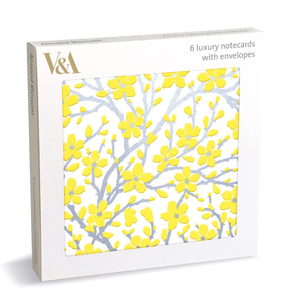 Museums & Galleries 6 Luxury Boxed Notecards with Envelopes (Almond Blossom & Swallow Walter Crane) EFE030