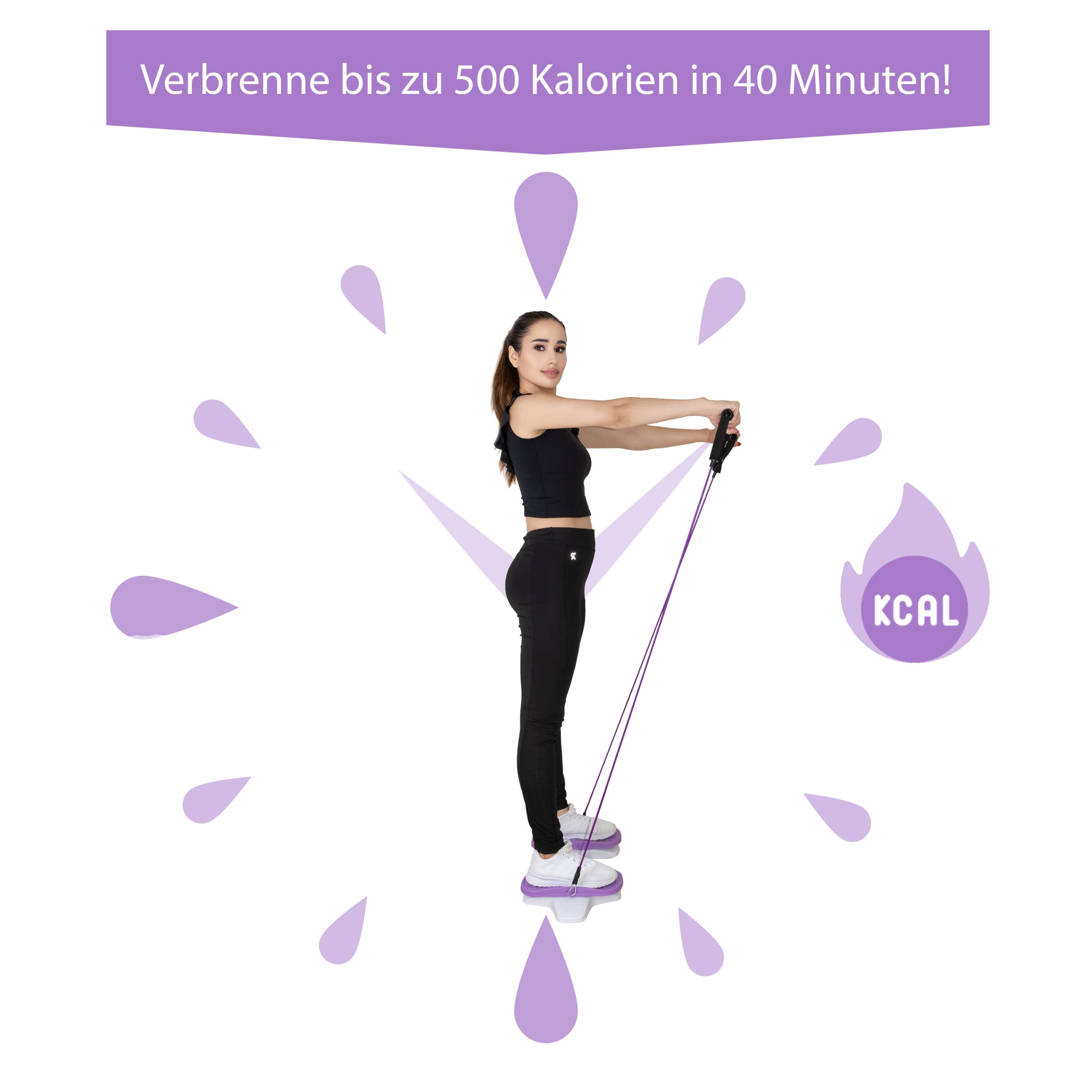 Taillentwister 2er Set- Individueller Trainingsplan - Video Für Anfänger & Fortgeschrittene - Verschiedene Bänder & Schwierigkeiten - Ein- & Beidbeinig - Twist Board Abnehmen Geräte