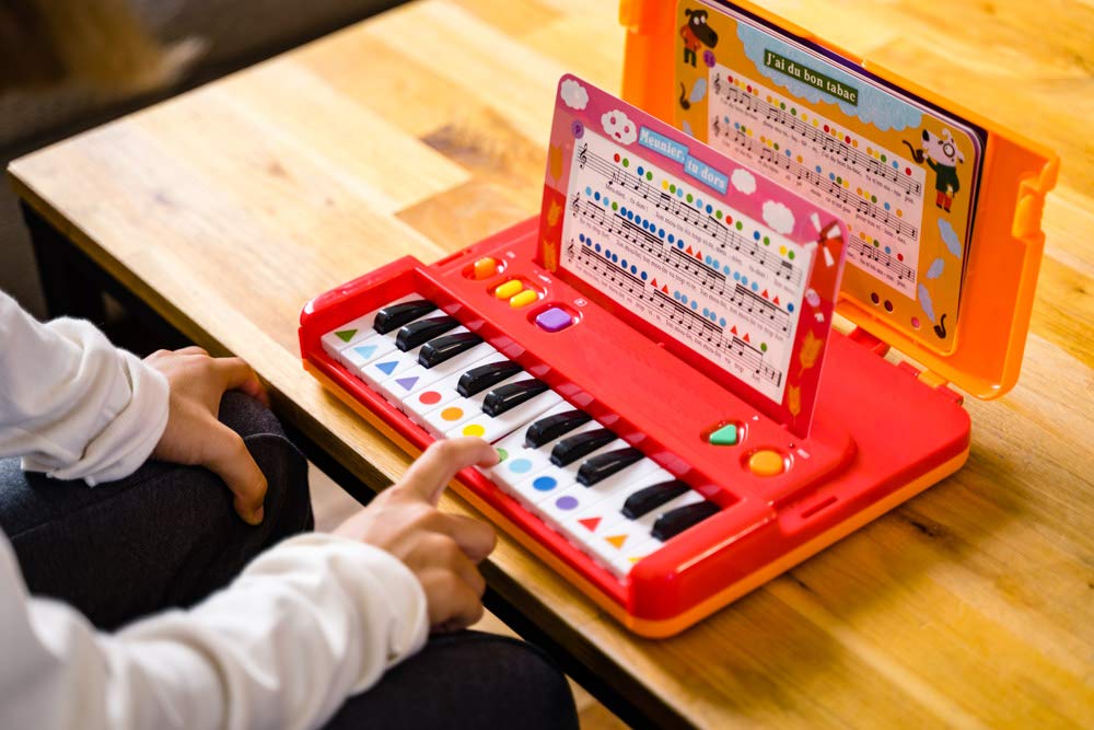Nathan Uczę się muzyki - gra edukacyjna - zabawka fortepianowa dla dzieci - 12 melodii do nauki muzyki - od 5 lat