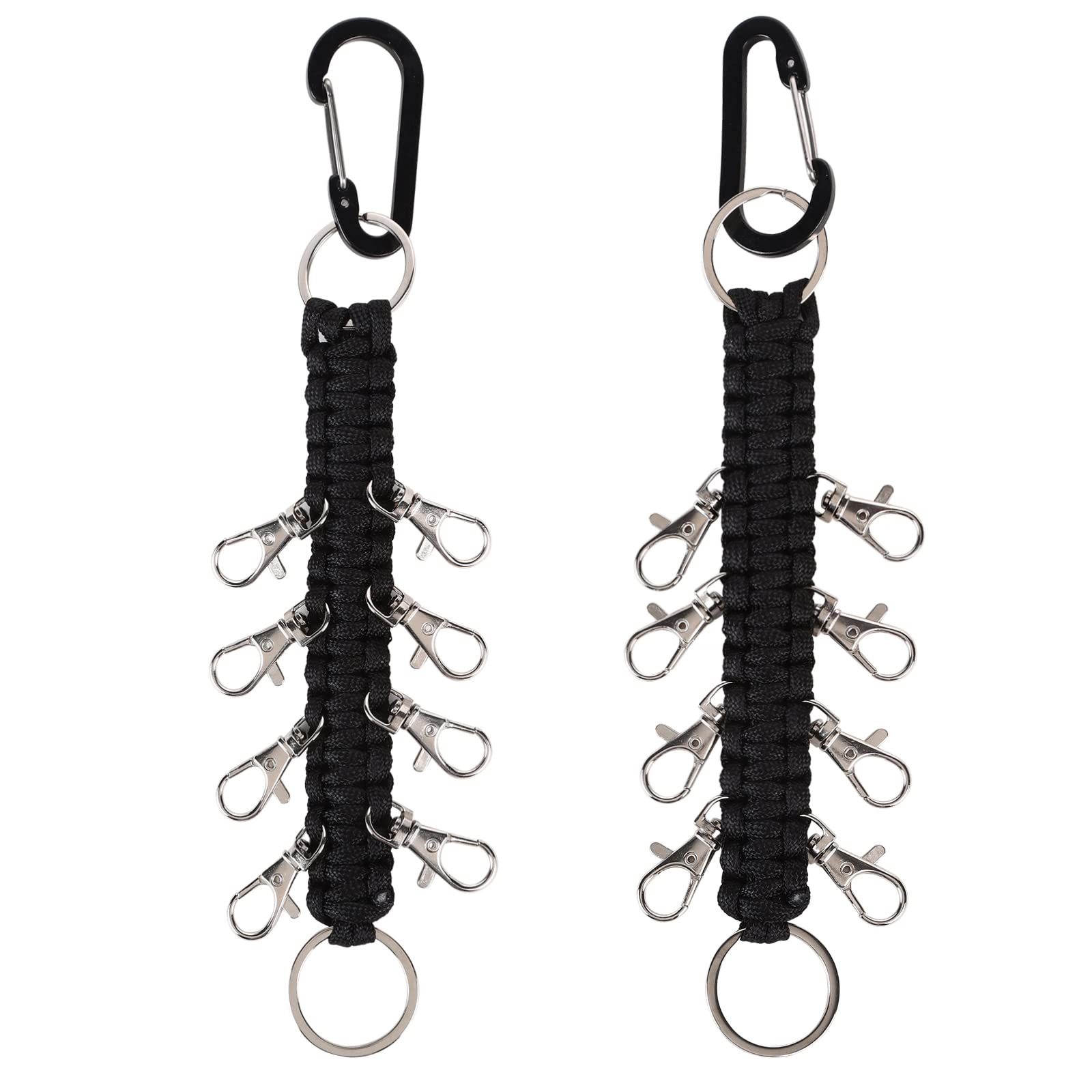 2x Cheerleading Schleifen-Halter Aus Paracord – Schlüsselanhänger Mit 8 Haken Für Haarschleifen & Zubehör
