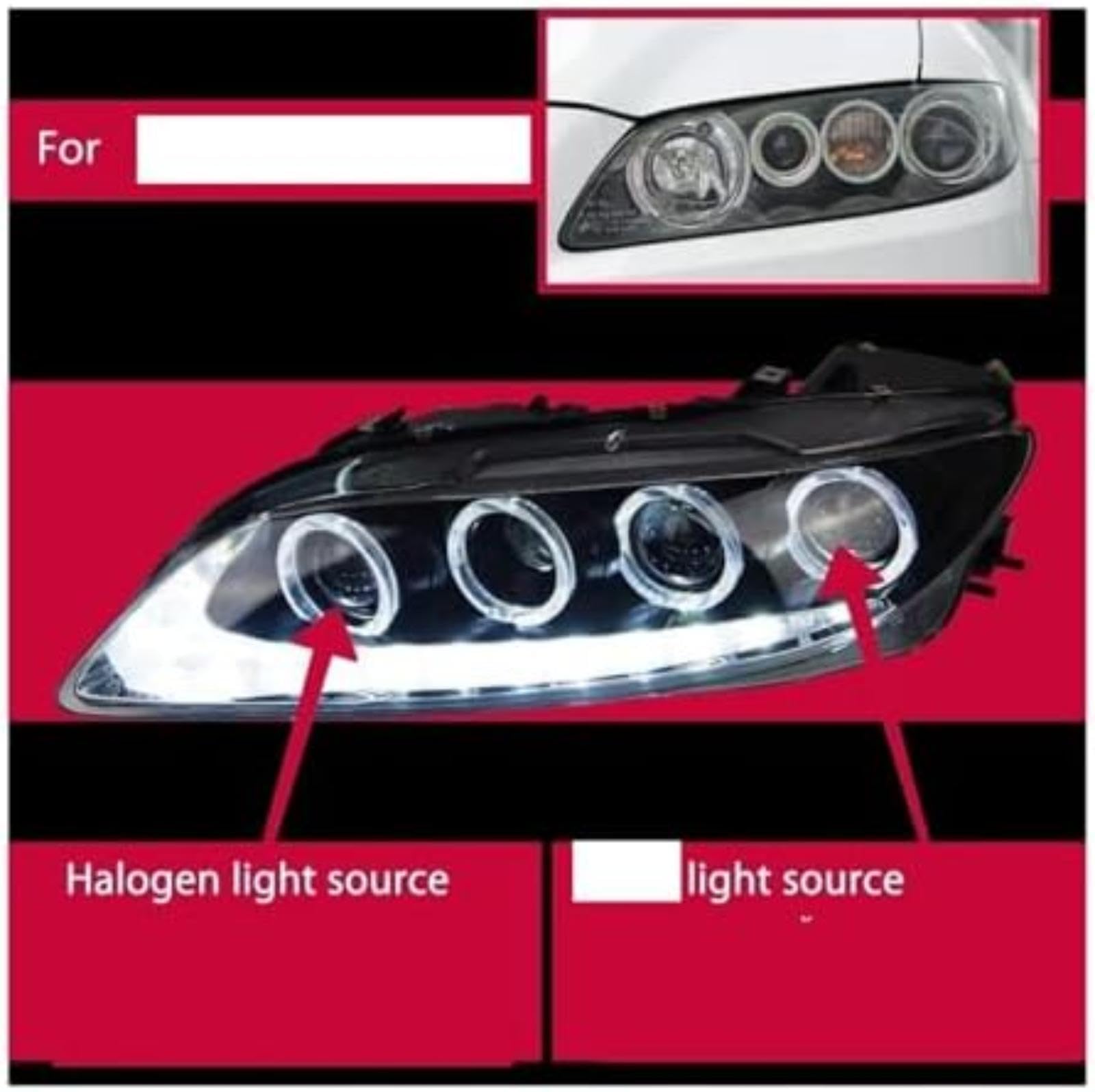 Dla Mazda 6, dla Mazda6, dla Atenza 2003-2015 Auto reflektor samochodowy u nas państwo lampy reflektory Drl podwójny projektor przedni reflektor kierunkowskaz Lusterko samochodowe (LED)