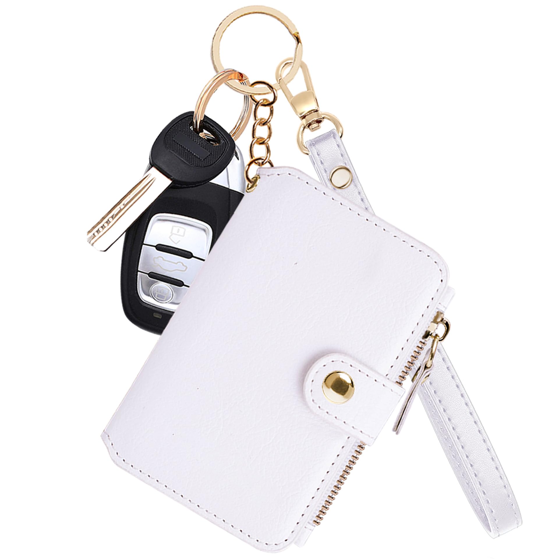 Amazon.com: M-Plateau RFID Blocking Keychain Wallet With Leather
