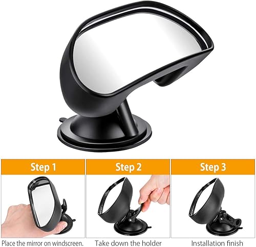 Miniatura 6 de Ideapro espejo de seguridad universal para control del asiento trasero Seguridad del asiento para bebés Espejo ajustable para controlar a los niños