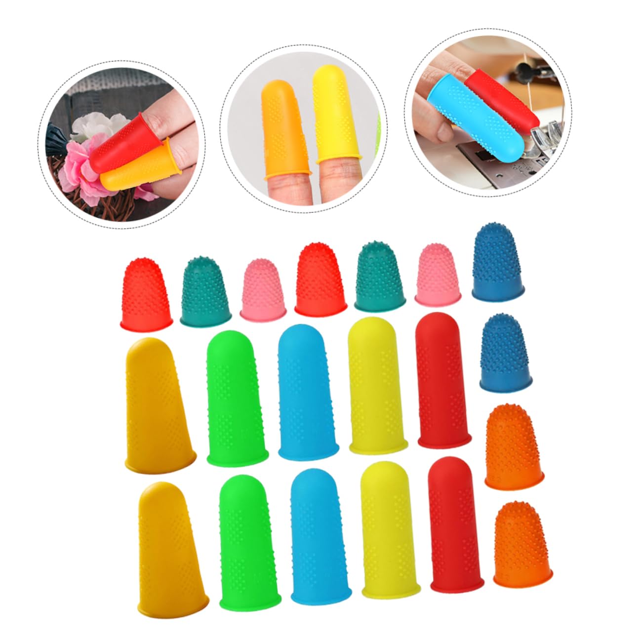 SOIMISS 4 Set Coperture Silicone Antiscivolo Per Riutilizzabili Comfortevole E Resistente Per Domestico E Professionale 20 Pezzi * 4