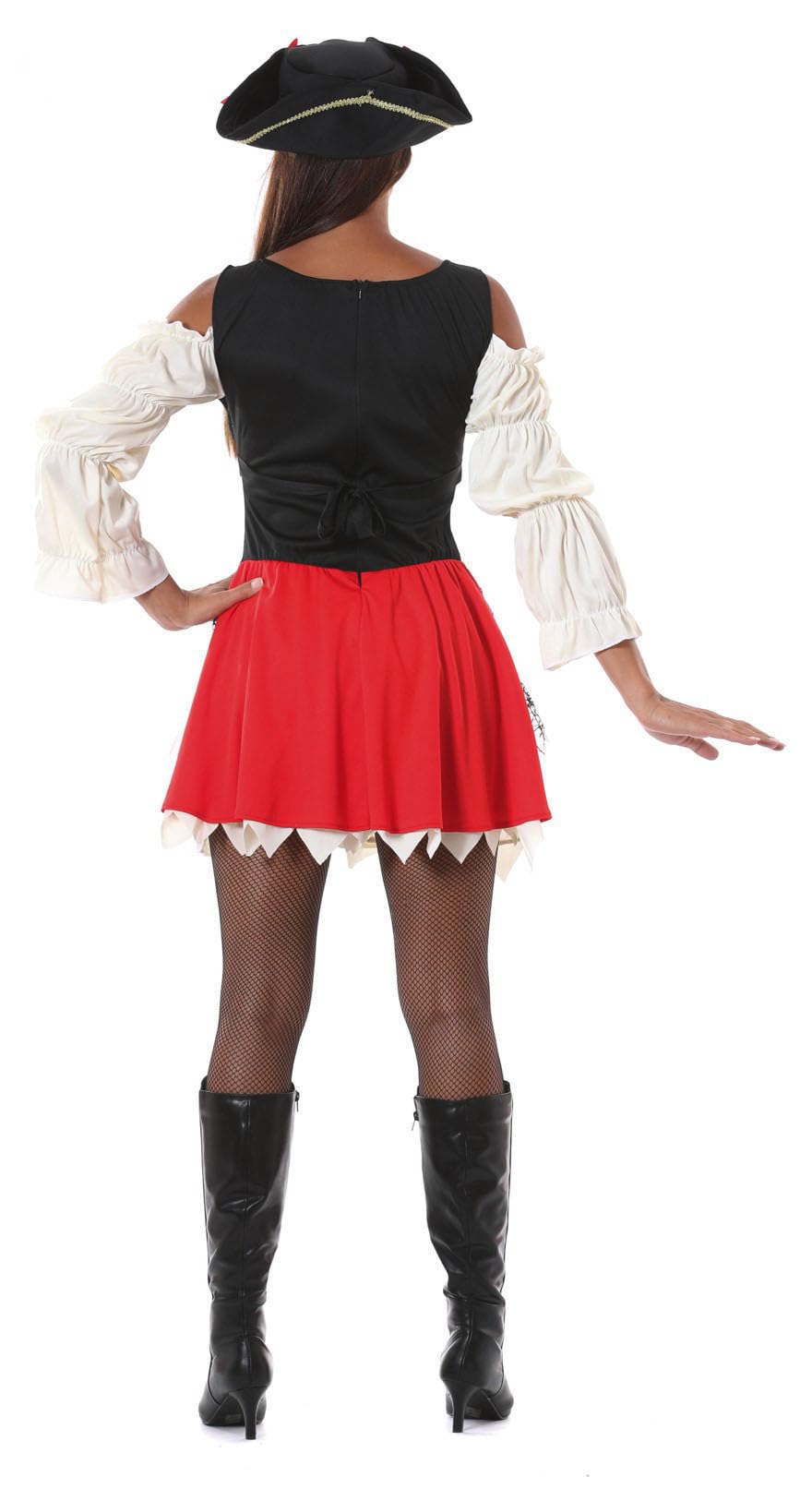 FIESTAS GUIRCA | Costume da Pirata Charlotte per Donna - Cappello e Vestito - Costumi da Corsara e Bucaniera per Halloween, Carnevale e Feste in Maschera di Pirati