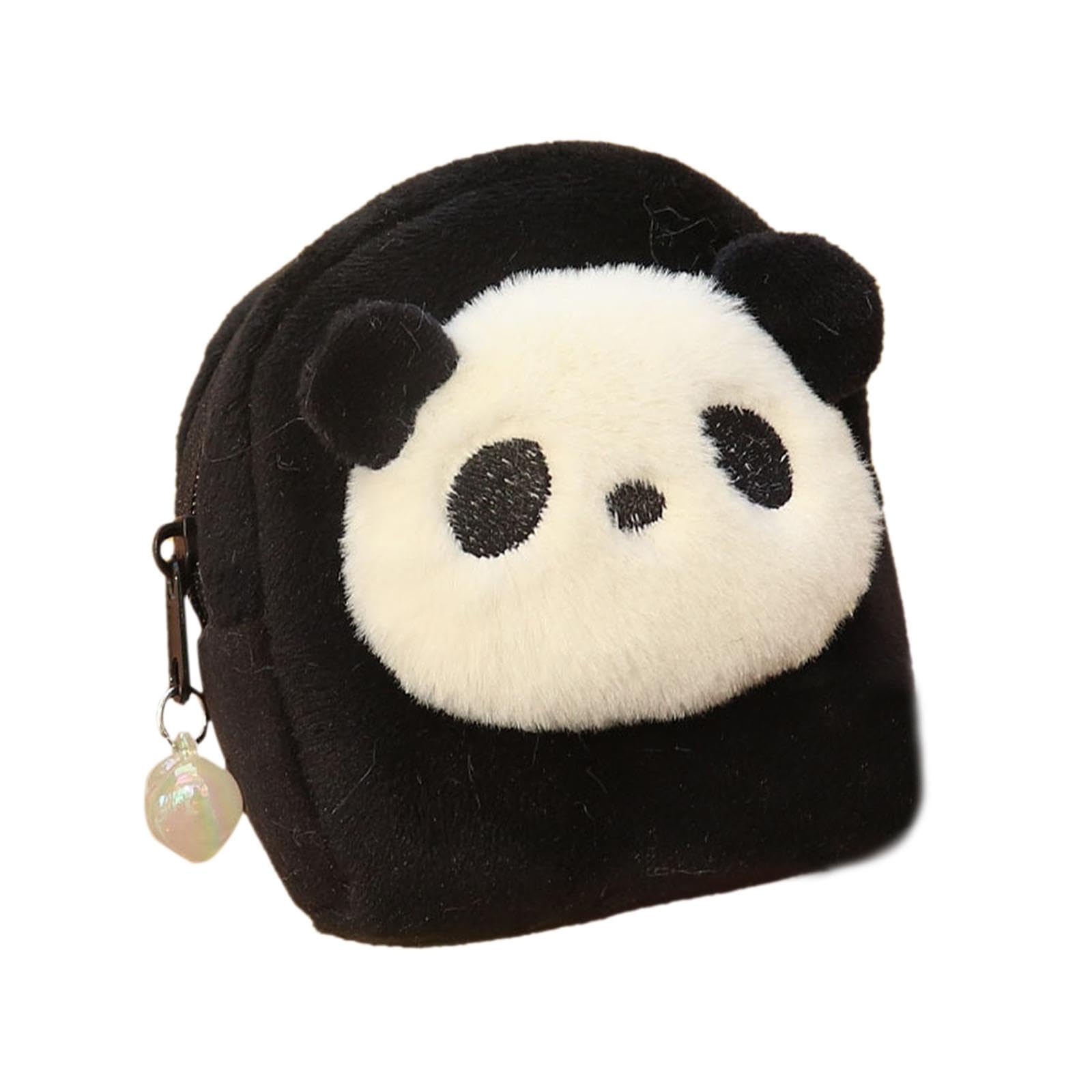 Panda Money Purse Organizer Small Mini Plush Wallet for Shopping Travel Backpack-image-48