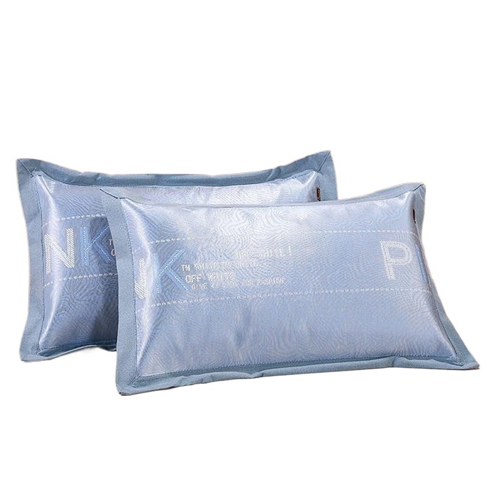 Thickened Ice Silk Pillowcase Double-Sided Washable Summer Cooling Mat Envelope Style Comfortable Sleep In(A future ice silk pillowcase)