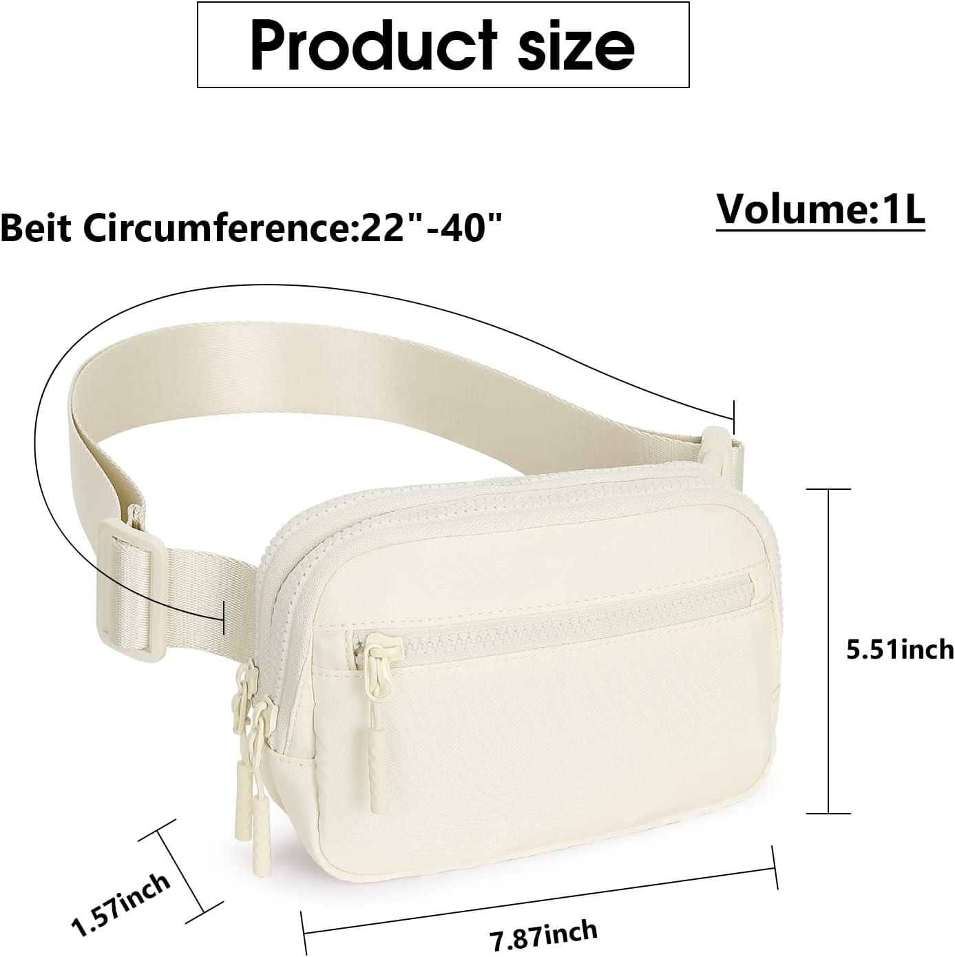 WESTBRONCO Fanny Packs Small Crossbody Bags for Women Men with Adjustable Strap