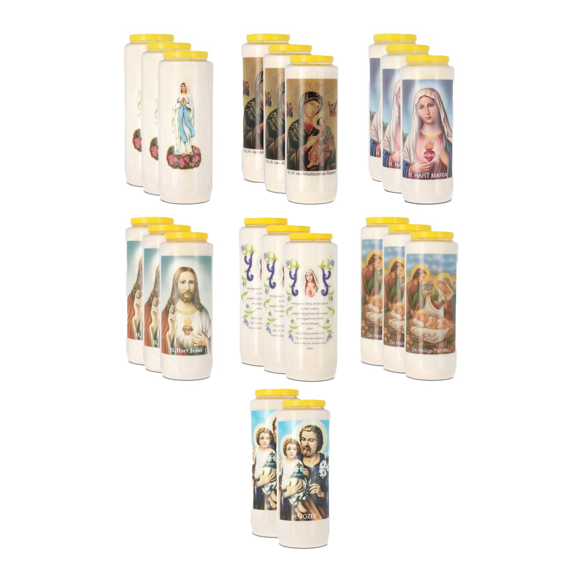 KRISTEN Bougies de Cimetière Blanches, Lot de 20 | Bougies Longue Durée (216 Heures)